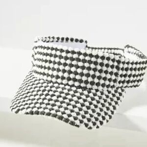 Black and White Checkered Women's Visor